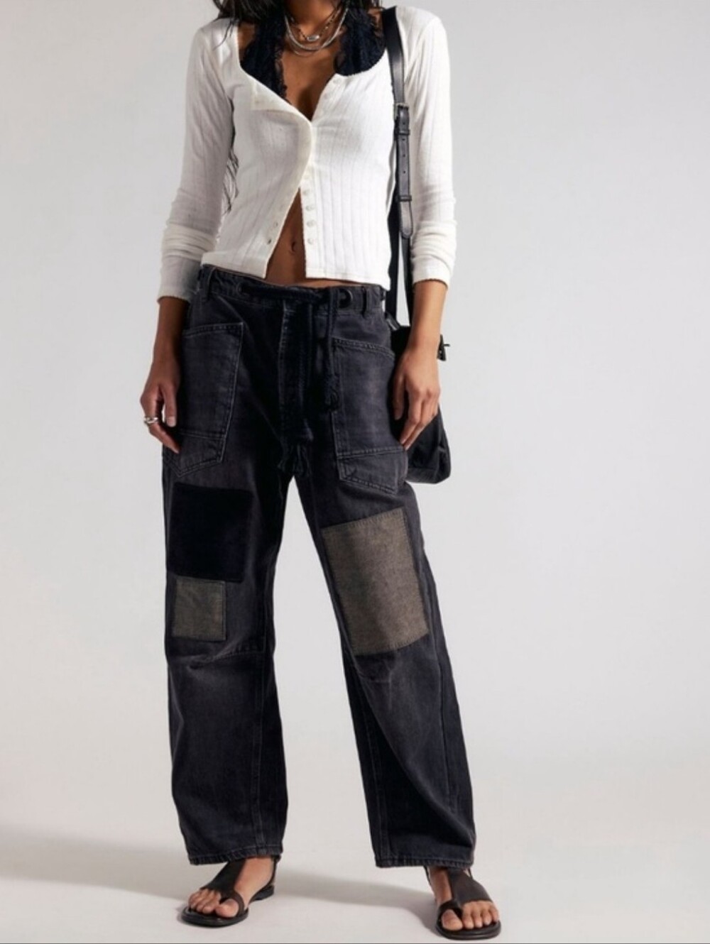 NWOT Free People Moxie Low Slung Barrel Jeans- Current Online